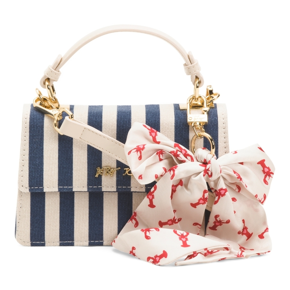 NEW Betsey Johnson Stripe Crossbody Handbag